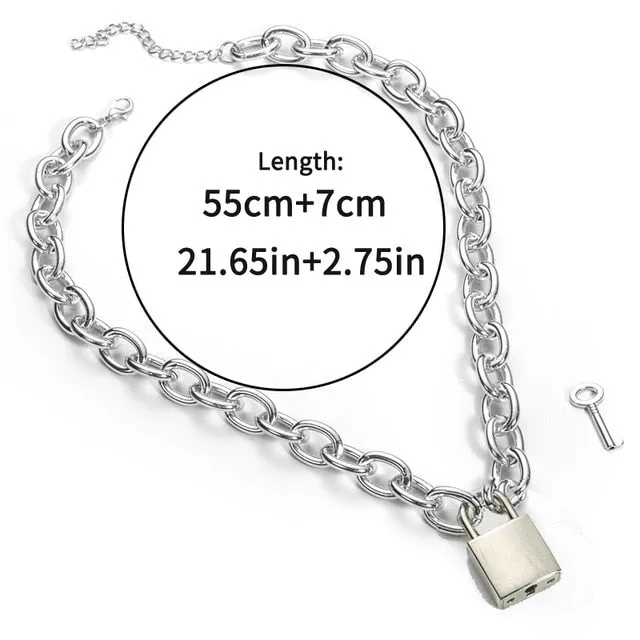 'Ecstatic' Padlock Choker Chain Necklace