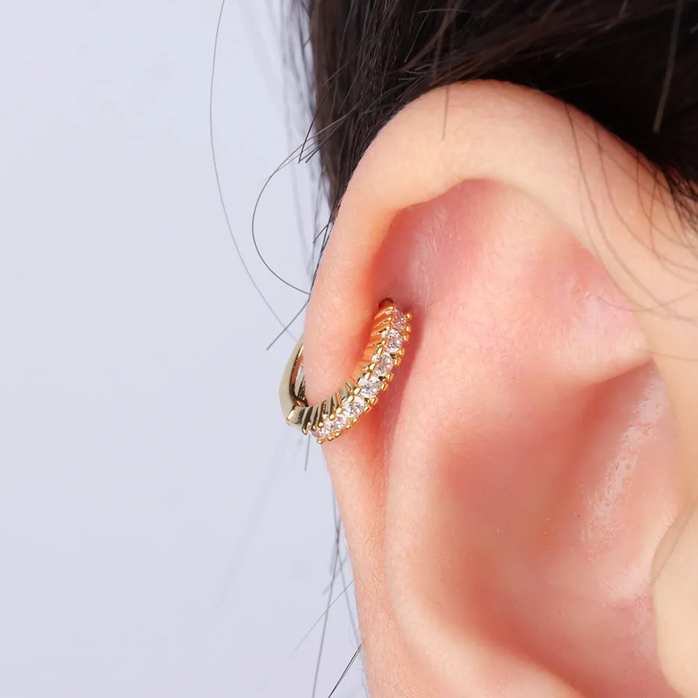 Glitter Gem Helix Hoop