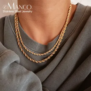 Gold Rope Chain Necklace Chocker