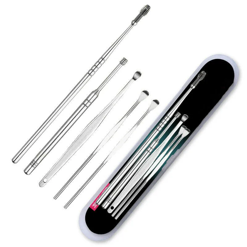 Portable Ear Cleaner Set Earpick Wax Remover Spiral Tools