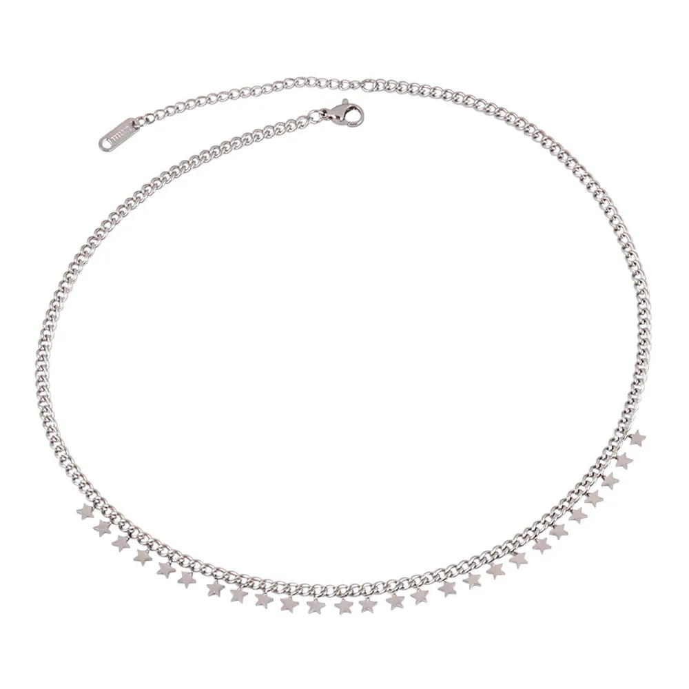 Round Geometric Pendant Necklace Choker
