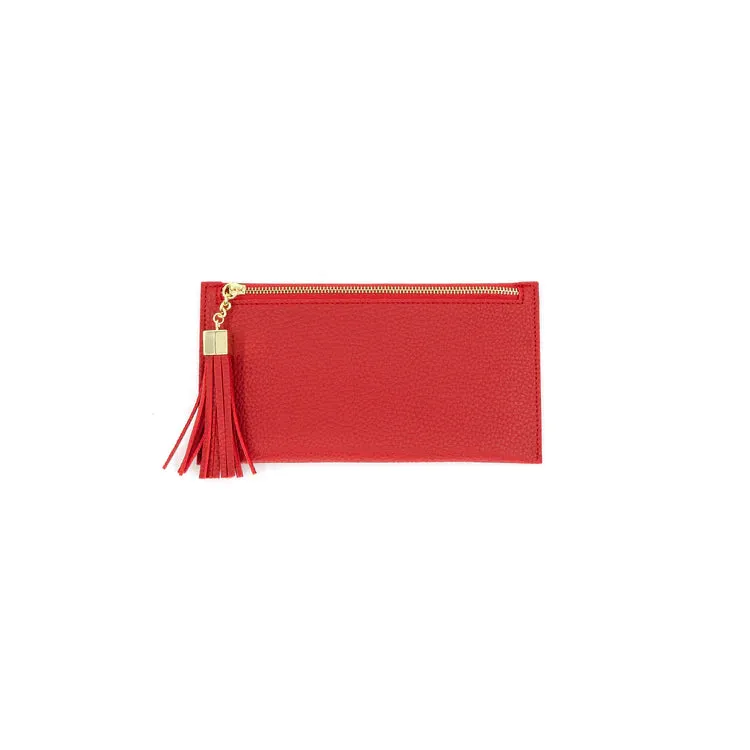 Thin Long Wallet with Tassel