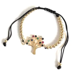 Tree of Life Family Lucky Bracelet, Tree of Life Cubic Zirconia Adjustable Bracelet, Good Vibes Jewelry, Chakra Rainbow Bracelet, Tree of Life Family Lucky Bracelet, Tree of Life Cubic Zirconia Adjustable Bracelet, Good Vibes Jewelry, Chakra Rainbow Bracelet,